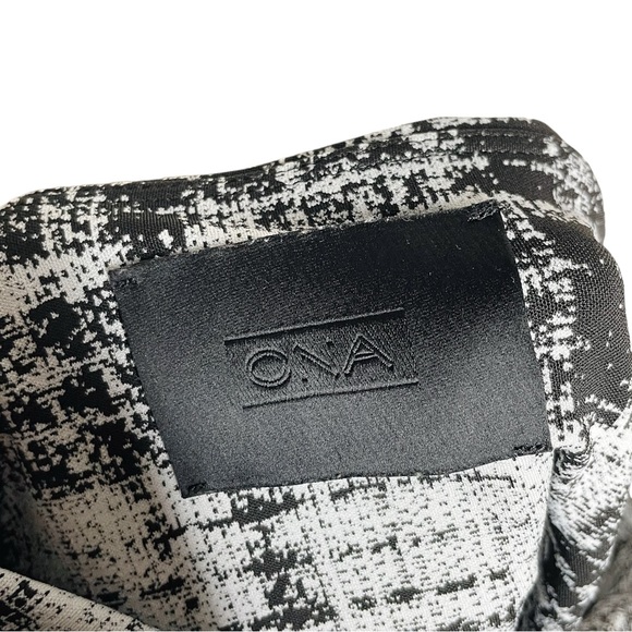 ONA by Yoon Chung Black White Plaid Kick Flare Pull On Pants Small - Picture 5 of 10